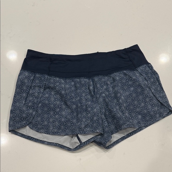Lululemon Athletica Navy Geometric Athletic Shorts - Picture 1 of 3